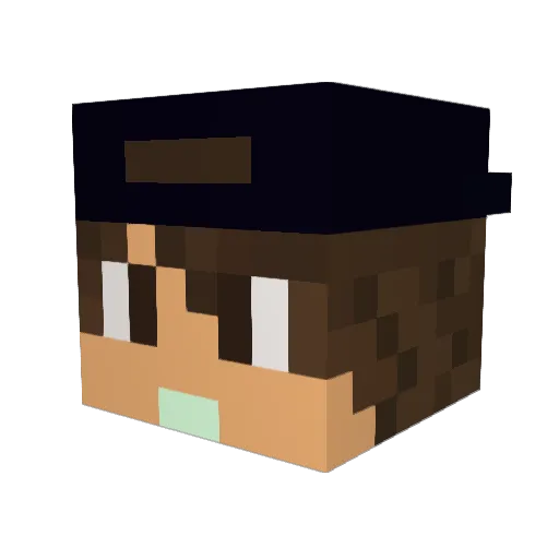 EnerGyPT Minecraft avatar head, 3D render
