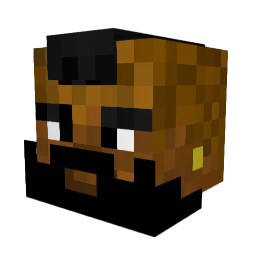 Energetic123 Minecraft avatar head, 3D render