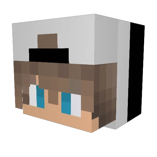 Energiez Minecraft avatar head, 3D render