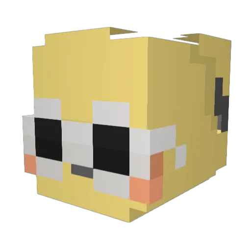 Energix18 Minecraft avatar head, 3D render