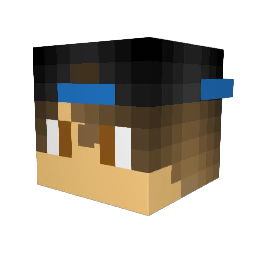 EnergizeX Minecraft avatar head, 3D render