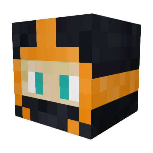 EnergizedEclipse Minecraft avatar head, 3D render