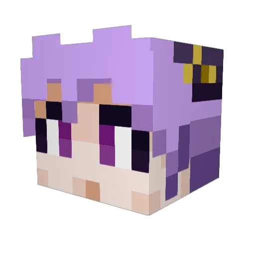 EnergyPeak Minecraft avatar head, 3D render