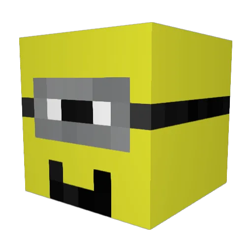 EnergyPrime Minecraft avatar head, 3D render