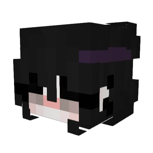 EnergyQwQ Minecraft avatar head, 3D render