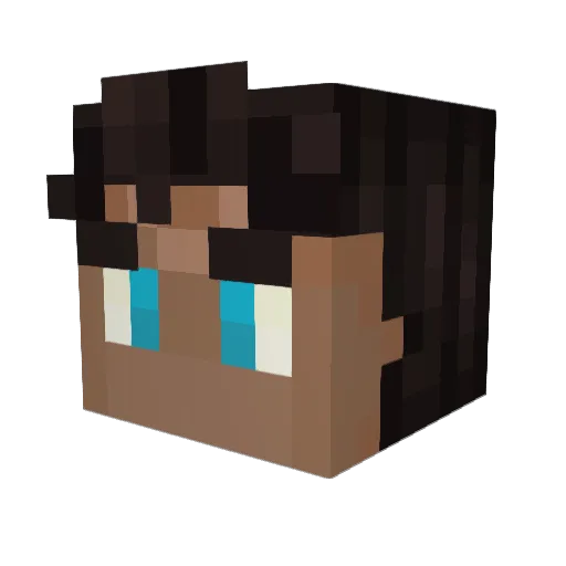 Energy_Prout Minecraft avatar head, 3D render