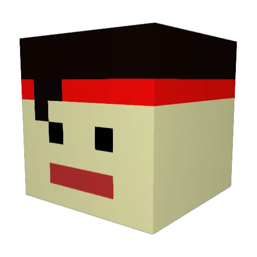 Energy_Star Minecraft avatar head, 3D render