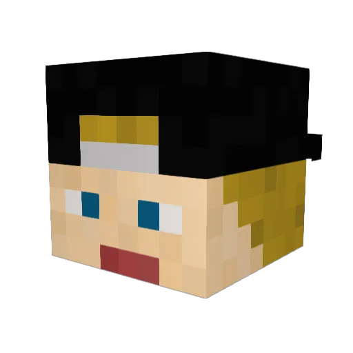 Energzz Minecraft avatar head, 3D render