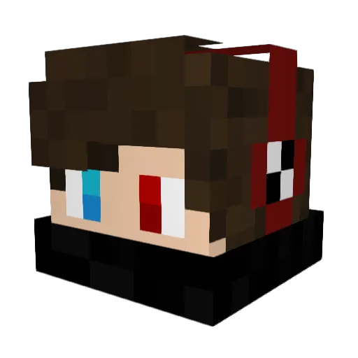 EnesCanTR Minecraft avatar head, 3D render