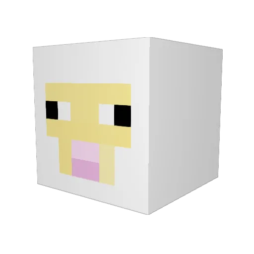 Enespro20142014 Minecraft avatar head, 3D render