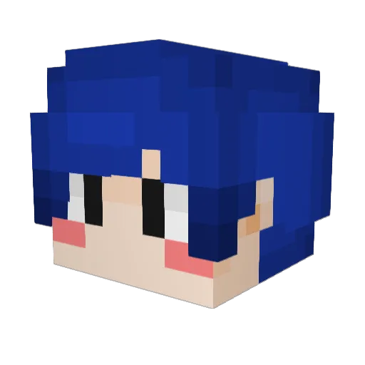 Eneteu Minecraft avatar head, 3D render