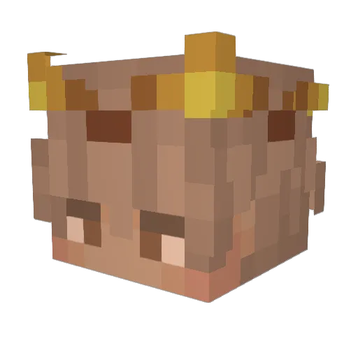 Enfoks Minecraft avatar head, 3D render