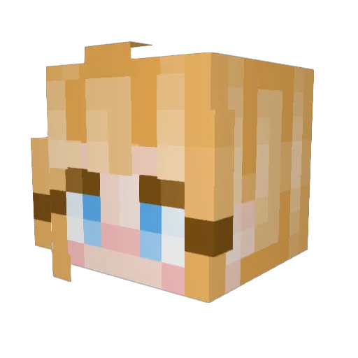 EnfysOnline Minecraft avatar head, 3D render