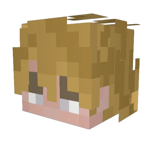 EngeNear Minecraft avatar head, 3D render
