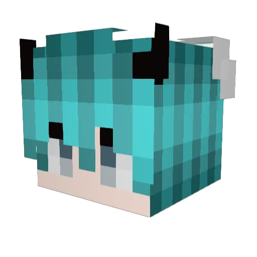 EngelR Minecraft avatar head, 3D render