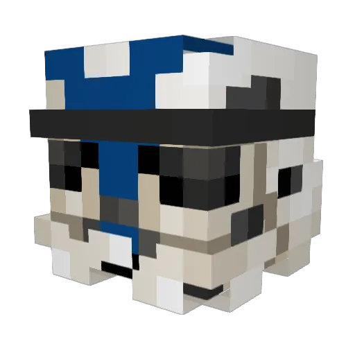 Engelborn Minecraft avatar head, 3D render