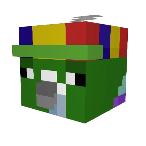 Engiebot Minecraft avatar head, 3D render