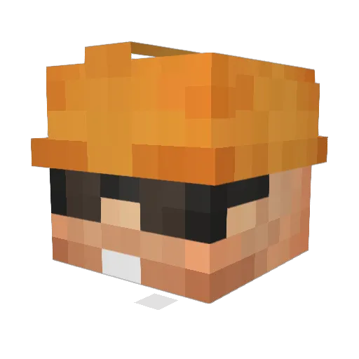 EngiiBuilder Minecraft avatar head, 3D render