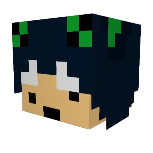 EngiiiXDD Minecraft avatar head, 3D render