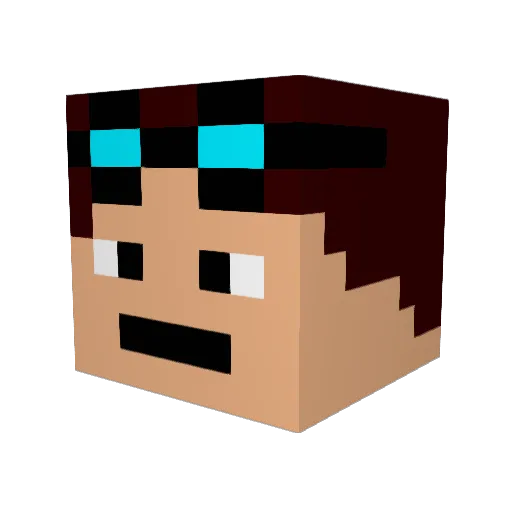 Enginecrafter77 Minecraft avatar head, 3D render