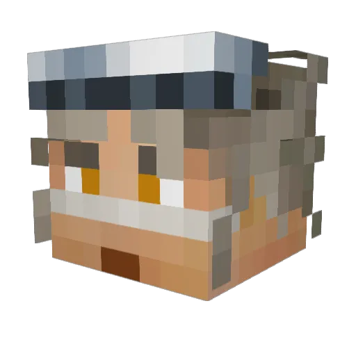 Engineer015 Minecraft avatar head, 3D render