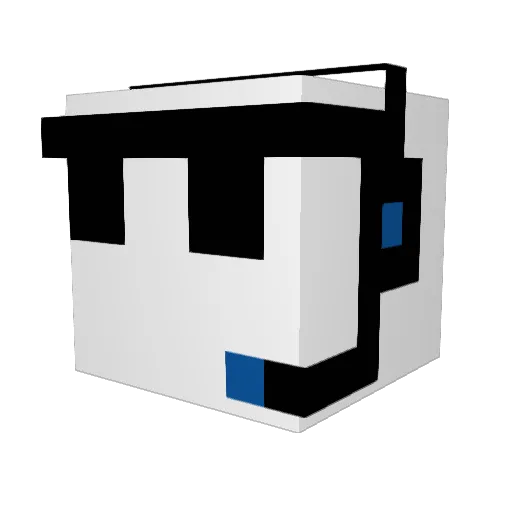 Engineerier Minecraft avatar head, 3D render