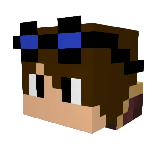 Engineers Minecraft avatar head, 3D render