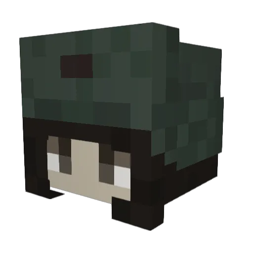 Enginers Minecraft avatar head, 3D render