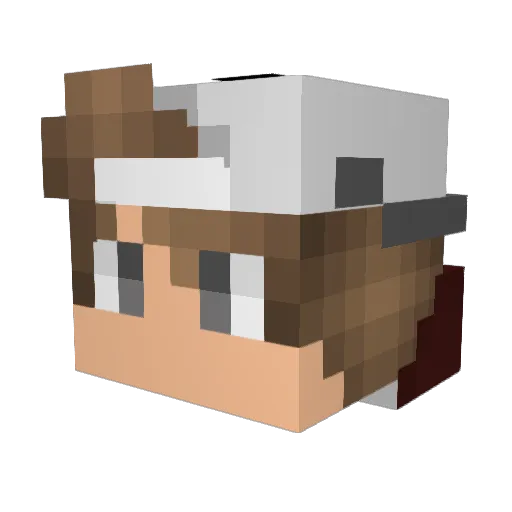 Engiseer Minecraft avatar head, 3D render