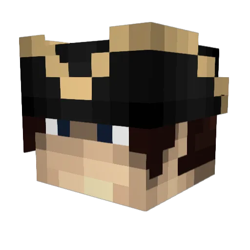 EnglishTeas Minecraft avatar head, 3D render