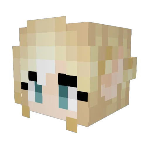 Engst1om Minecraft avatar head, 3D render