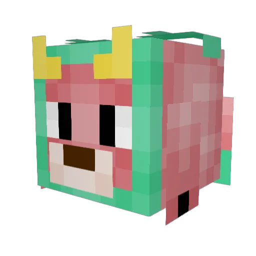 EngyAngie Minecraft avatar head, 3D render