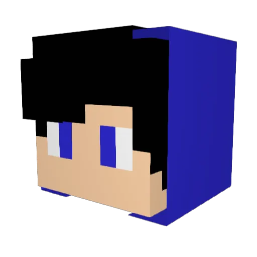 EnhancedEddie Minecraft avatar head, 3D render