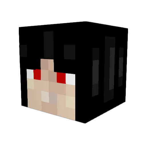 Enhasiac Minecraft avatar head, 3D render