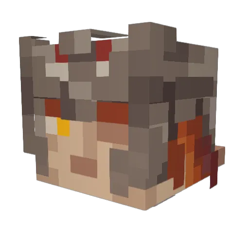 EniTax Minecraft avatar head, 3D render
