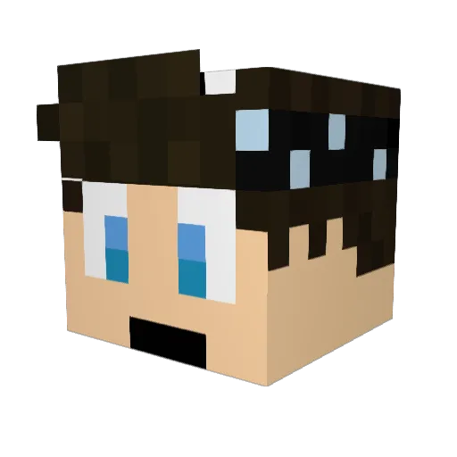 Eni_Enrico Minecraft avatar head, 3D render