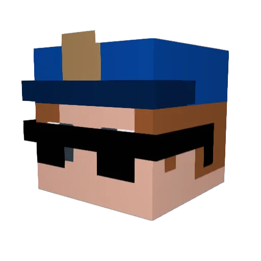 Enibeensko Minecraft avatar head, 3D render