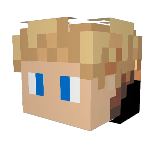 Enibell Minecraft avatar head, 3D render