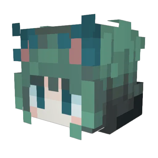 Enigma1405 Minecraft avatar head, 3D render