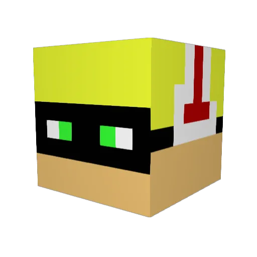 Enigma777 Minecraft avatar head, 3D render
