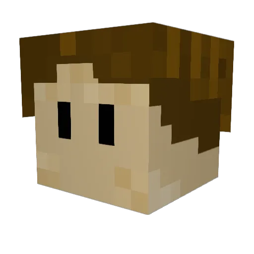 Enigmagaming Minecraft avatar head, 3D render