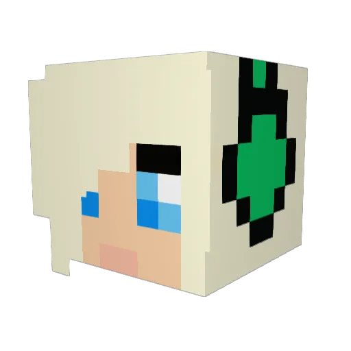 EnigmaticBoss Minecraft avatar head, 3D render