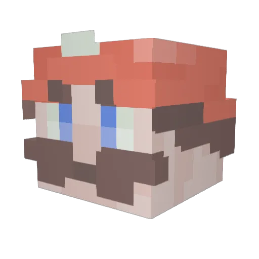 Enigmaticx Minecraft avatar head, 3D render