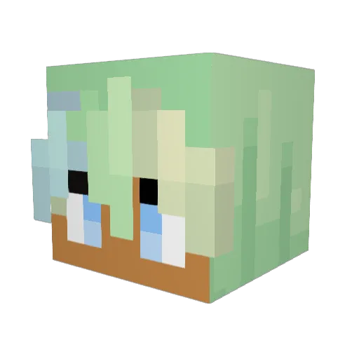 Eniibukun Minecraft avatar head, 3D render