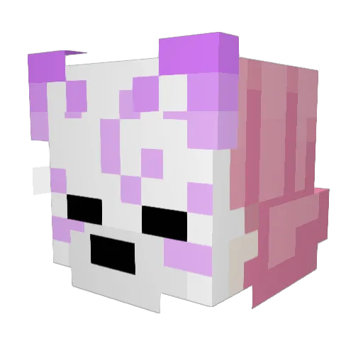 EniloFox Minecraft avatar head, 3D render