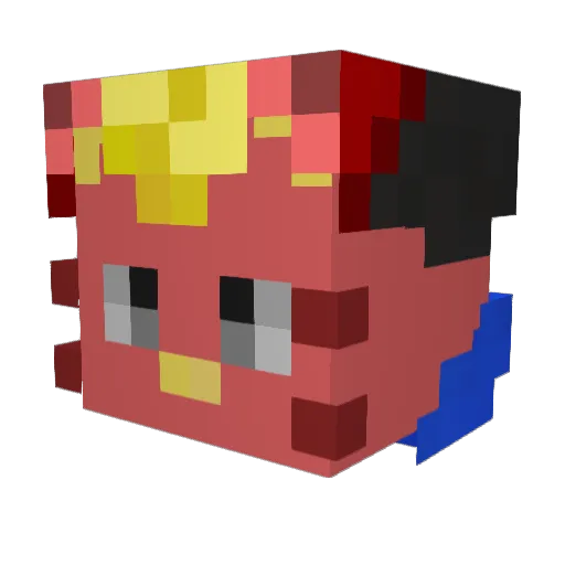 Enioxini Minecraft avatar head, 3D render