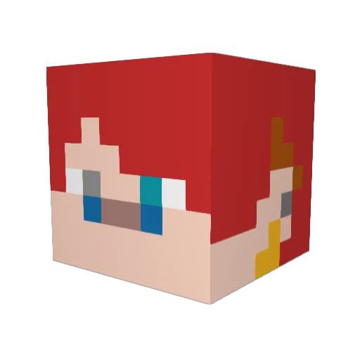 Enishi_M Minecraft avatar head, 3D render