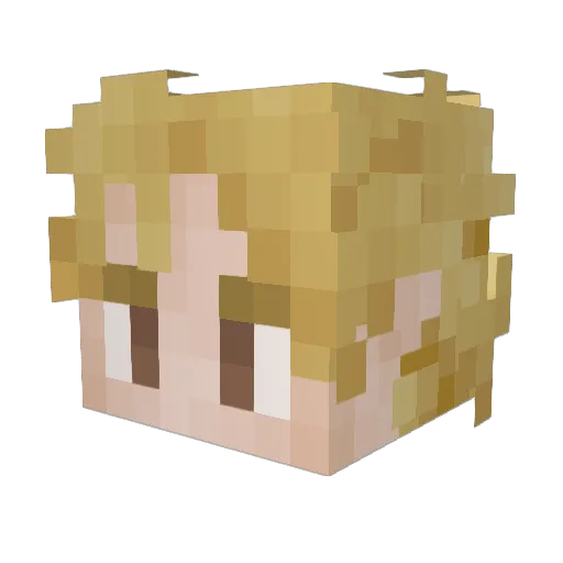 Enishix Minecraft avatar head, 3D render