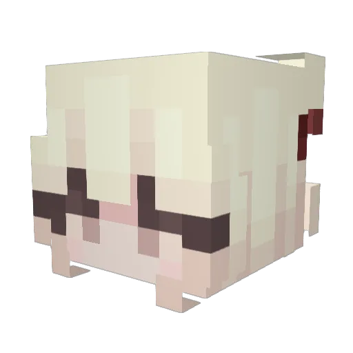 Eniva Minecraft avatar head, 3D render