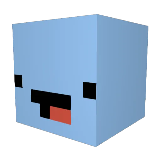 Eniven Minecraft avatar head, 3D render